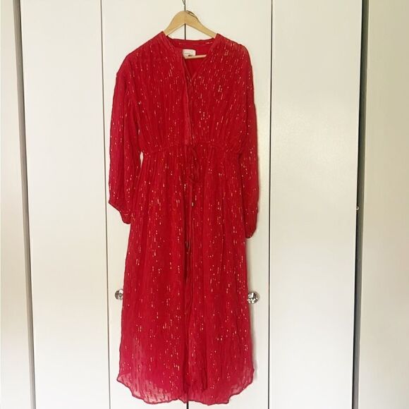 Anthropologie Allene Shimmer Maxi Dress S - Picture 6 of 7
